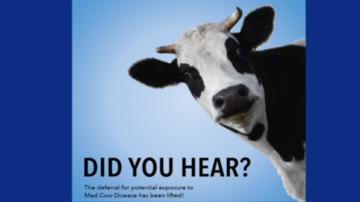 Nebraska Community Blood Bank Welcomes Previously Deferred Donors Who Lived in Europe